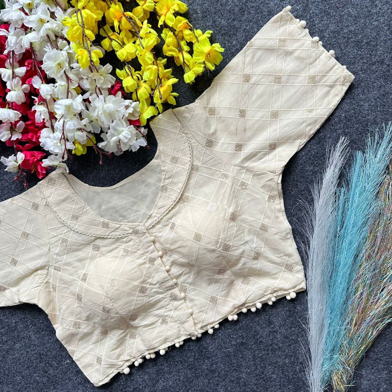 Designer Cambric Cotton Blouse